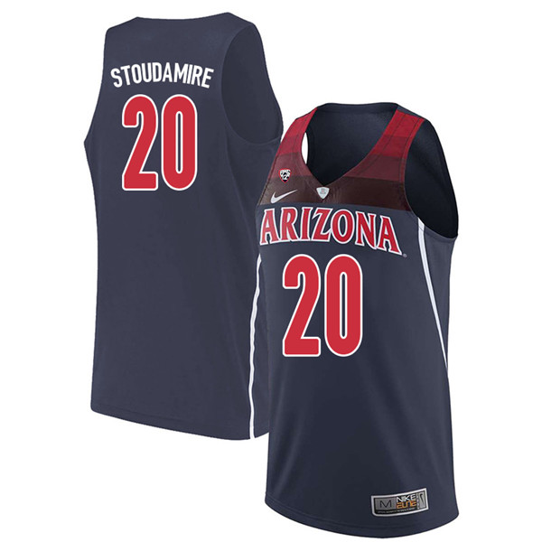 2018 Men #20 Damon Stoudamire Arizona Wildcats College Basketball Jerseys Sale-Navy - Click Image to Close